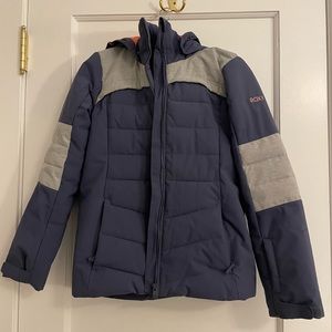 Roxy Ski Jacket Girls Size 14/XL Blue and Grey